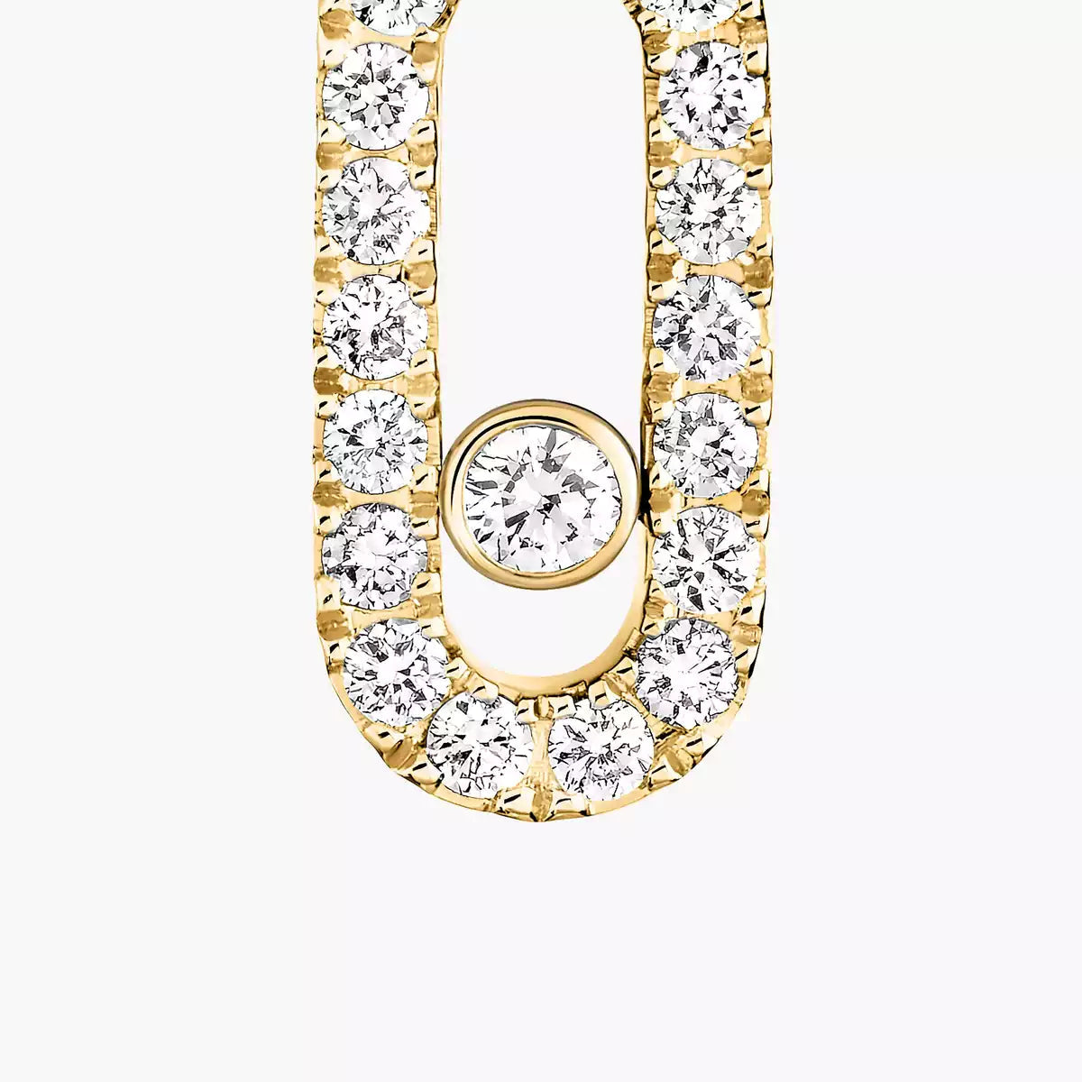 [Novalux]MOVE UNO SINGLE DIAMOND HOOP EARRINGS