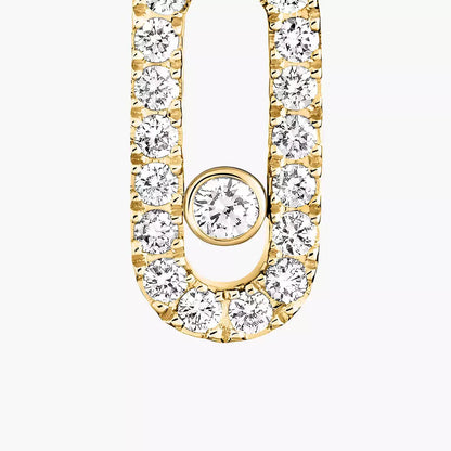 [Novalux]MOVE UNO SINGLE DIAMOND HOOP EARRINGS