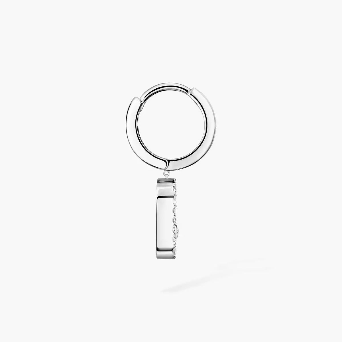 [Novalux]MOVE UNO SINGLE DIAMOND HOOP EARRINGS