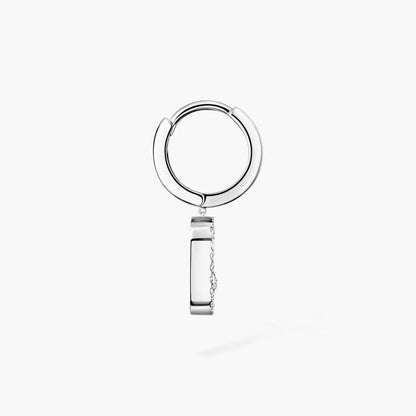 [Novalux]MOVE UNO SINGLE DIAMOND HOOP EARRINGS