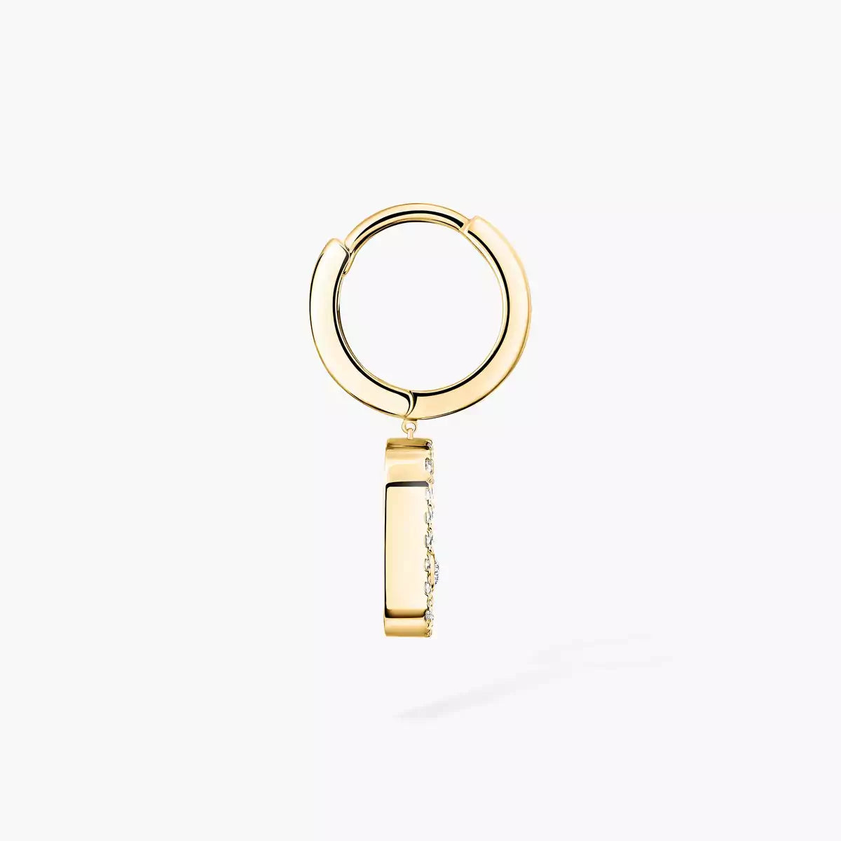 [Novalux]MOVE UNO SINGLE DIAMOND HOOP EARRINGS