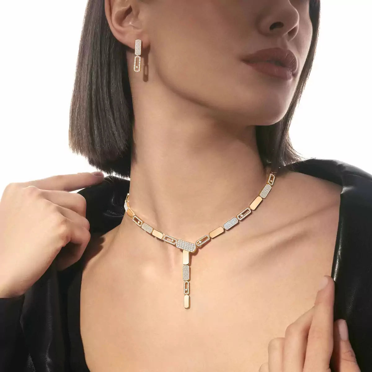 [Novalux]IMPERIAL MOVE SM DIAMOND EARRINGS