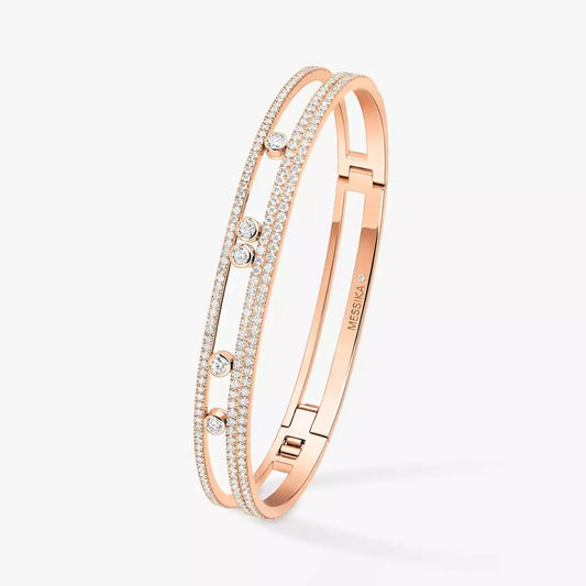 [Novalux]MOVE ROMANE PAVÉ DIAMOND BANGLE BRACELET
