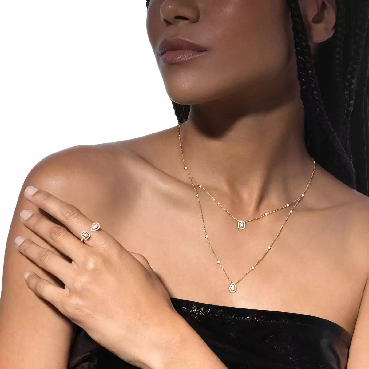 [Novalux]MY TWIN 2-ROW DIAMOND NECKLACE