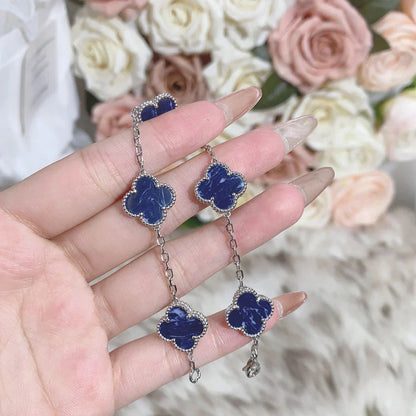 [Novalux]LUCKY CLOVER 5-MOTIF BRACELET - PIETERSITE COLLECTION