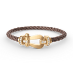 [Novalux]FORCE LARGE HORSESHOE HALF DIAMOND BRACELET - GOLD