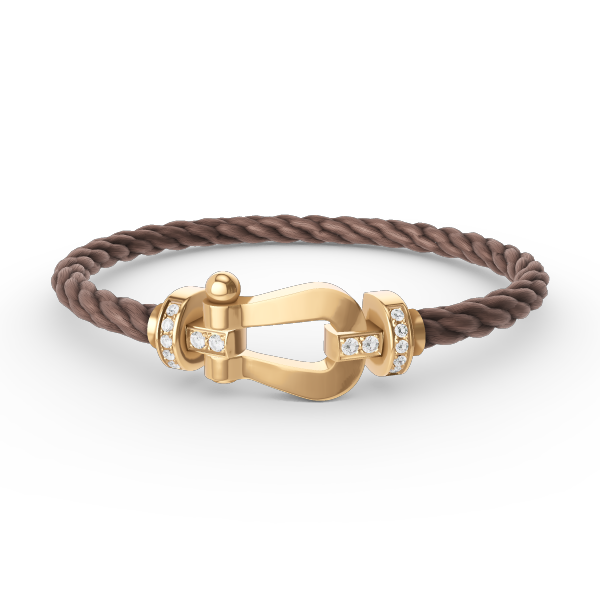 [Novalux]FORCE LARGE HORSESHOE HALF DIAMOND BRACELET - GOLD