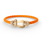 [Novalux]FORCE LARGE HORSESHOE HALF DIAMOND BRACELET - GOLD