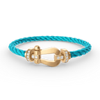[Novalux]FORCE LARGE HORSESHOE HALF DIAMOND BRACELET - GOLD