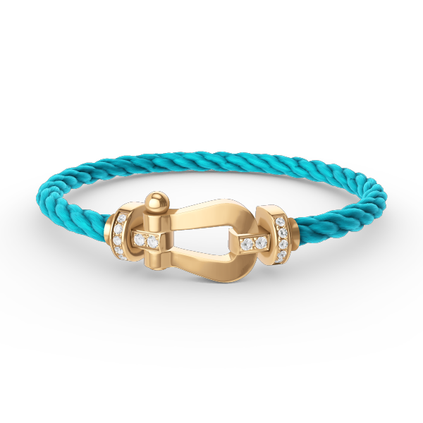 [Novalux]FORCE LARGE HORSESHOE HALF DIAMOND BRACELET - GOLD