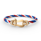 [Novalux]FORCE LARGE HORSESHOE HALF DIAMOND BRACELET - GOLD