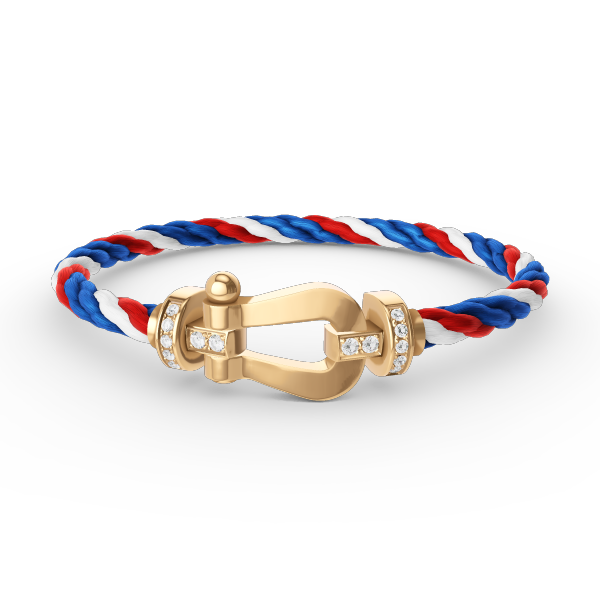 [Novalux]FORCE LARGE HORSESHOE HALF DIAMOND BRACELET - GOLD