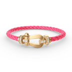 [Novalux]FORCE LARGE HORSESHOE HALF DIAMOND BRACELET - GOLD