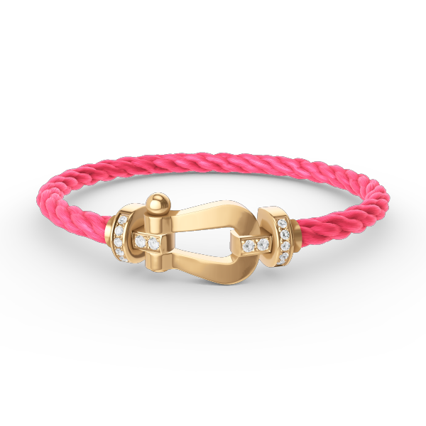 [Novalux]FORCE LARGE HORSESHOE HALF DIAMOND BRACELET - GOLD