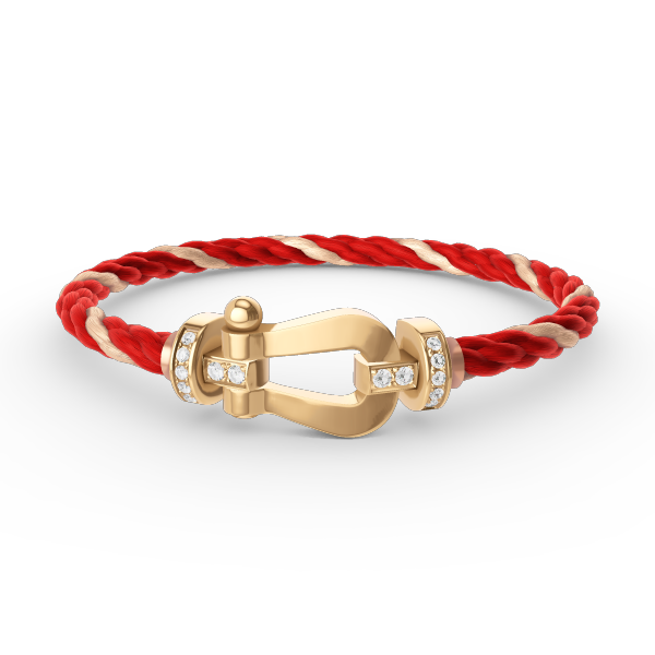 [Novalux]FORCE LARGE HORSESHOE HALF DIAMOND BRACELET - GOLD