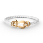[Novalux]FORCE LARGE HORSESHOE HALF DIAMOND BRACELET - GOLD