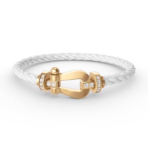 [Novalux]FORCE LARGE HORSESHOE HALF DIAMOND BRACELET - GOLD