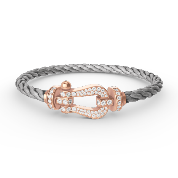 [Novalux]FORCE LARGE HORSESHOE FULL DIAMOND BRACELET - ROSE GOLD