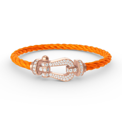 [Novalux]FORCE LARGE HORSESHOE FULL DIAMOND BRACELET - ROSE GOLD