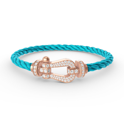 [Novalux]FORCE LARGE HORSESHOE FULL DIAMOND BRACELET - ROSE GOLD