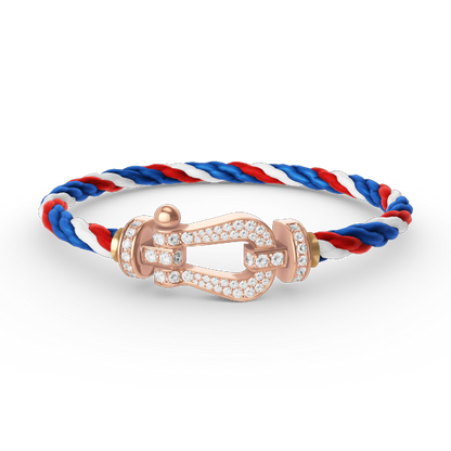 [Novalux]FORCE LARGE HORSESHOE FULL DIAMOND BRACELET - ROSE GOLD
