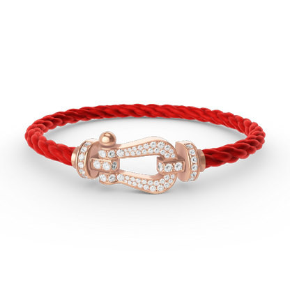 [Novalux]FORCE LARGE HORSESHOE FULL DIAMOND BRACELET - ROSE GOLD