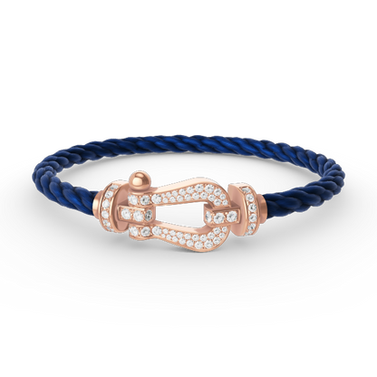 [Novalux]FORCE LARGE HORSESHOE FULL DIAMOND BRACELET - ROSE GOLD