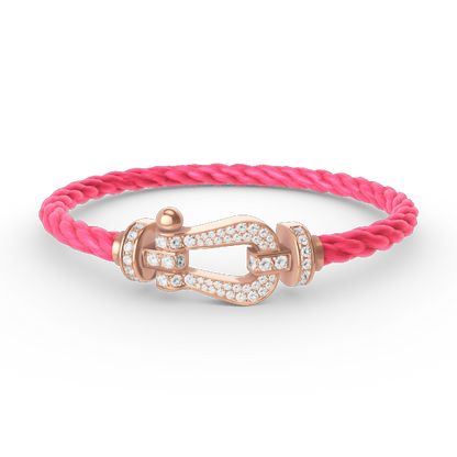 [Novalux]FORCE LARGE HORSESHOE FULL DIAMOND BRACELET - ROSE GOLD