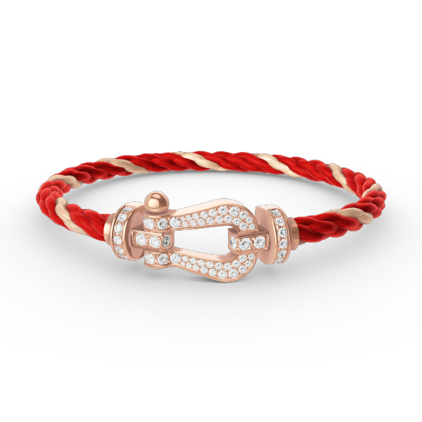 [Novalux]FORCE LARGE HORSESHOE FULL DIAMOND BRACELET - ROSE GOLD