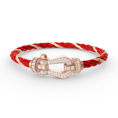 [Novalux]FORCE LARGE HORSESHOE FULL DIAMOND BRACELET - ROSE GOLD