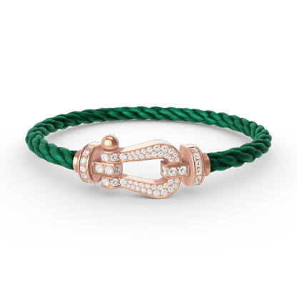 [Novalux]FORCE LARGE HORSESHOE FULL DIAMOND BRACELET - ROSE GOLD