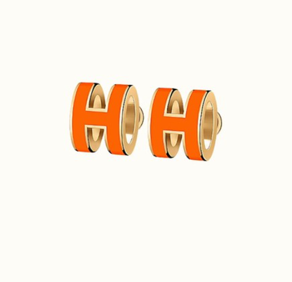 [Novalux]MINI POP H EARRINGS ORANGE