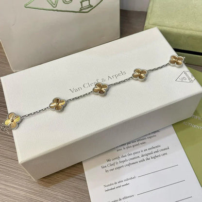[Novalux]LUCKY CLOVER 5-MOTIF BRACELET - LASER COLLECTION