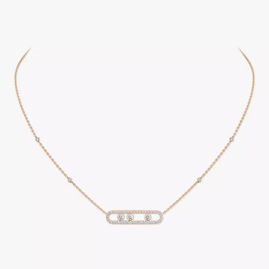 [Novalux]MOVE PAVÉ FULL DIAMOND NECKLACE