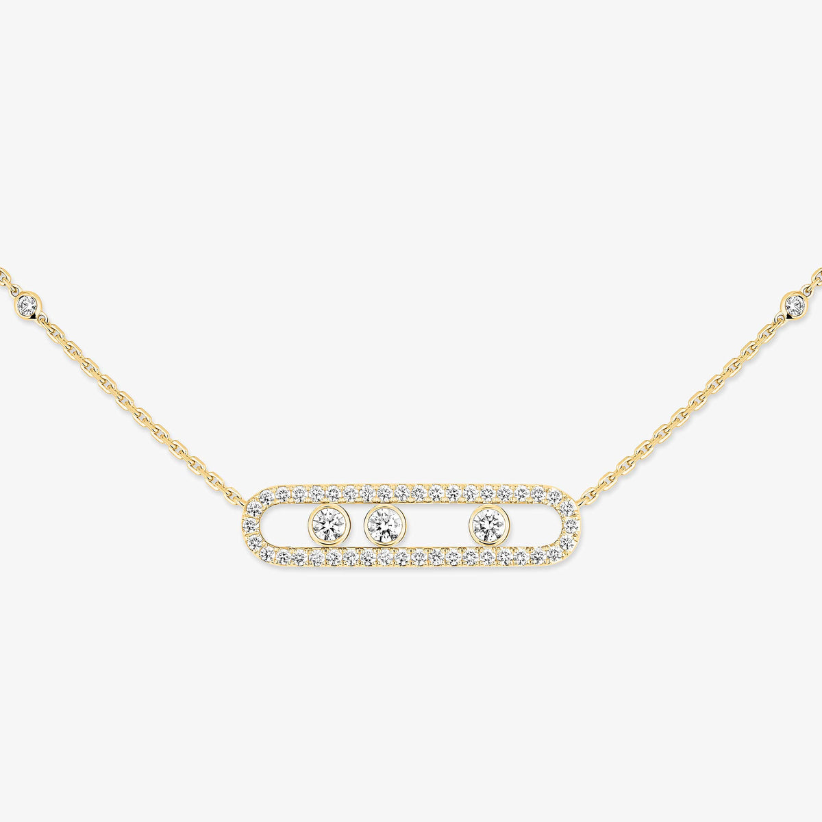 [Novalux]MOVE PAVÉ FULL DIAMOND NECKLACE
