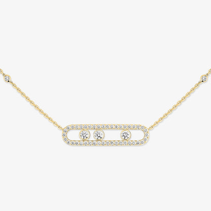 [Novalux]MOVE PAVÉ FULL DIAMOND NECKLACE