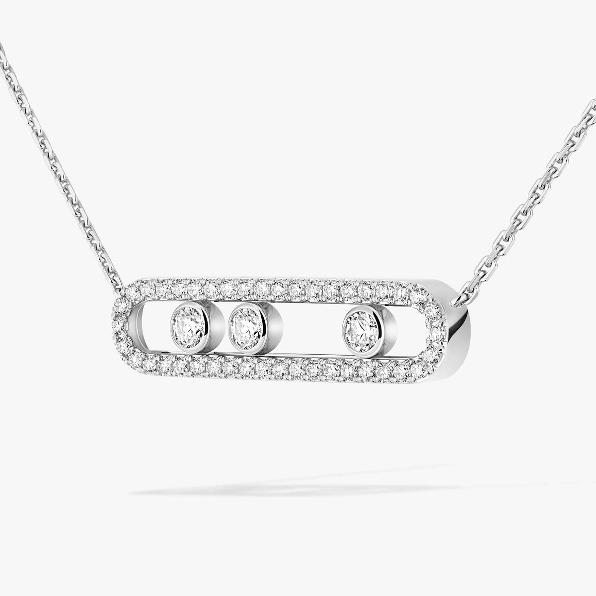 [Novalux]MOVE PAVÉ FULL DIAMOND NECKLACE