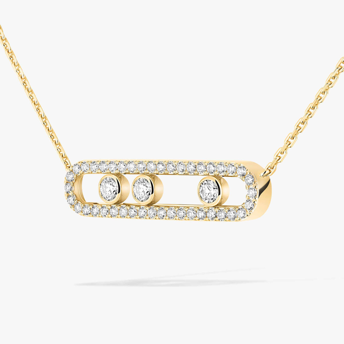 [Novalux]MOVE PAVÉ FULL DIAMOND NECKLACE