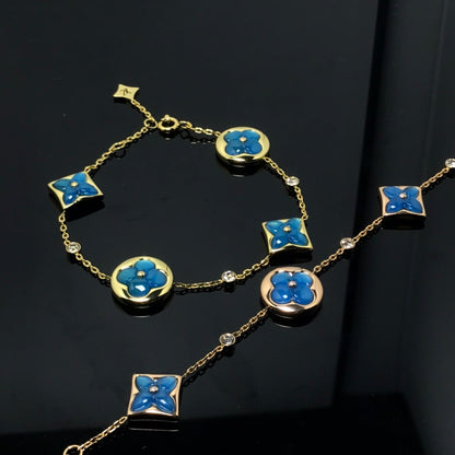 [Novalux]STAR AND SUN 4 MOTIF BLUE BRACELET