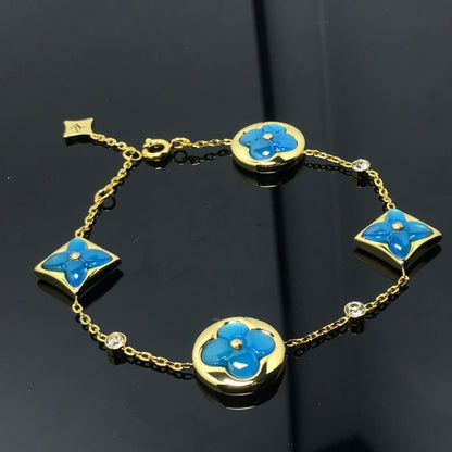 [Novalux]STAR AND SUN 4 MOTIF BLUE BRACELET