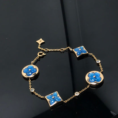 [Novalux]STAR AND SUN 4 MOTIF BLUE BRACELET