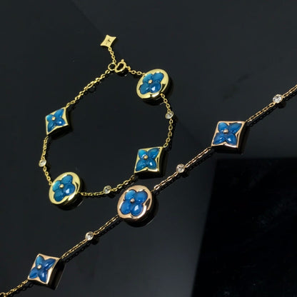 [Novalux]STAR AND SUN 4 MOTIF BLUE BRACELET