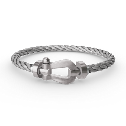 [Novalux]FORCE LARGE HORSESHOE BRACELET - WHITE GOLD