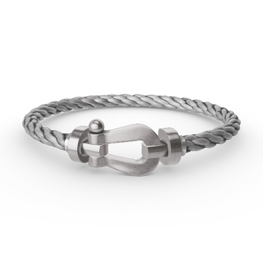 [Novalux]FORCE LARGE HORSESHOE BRACELET - WHITE GOLD