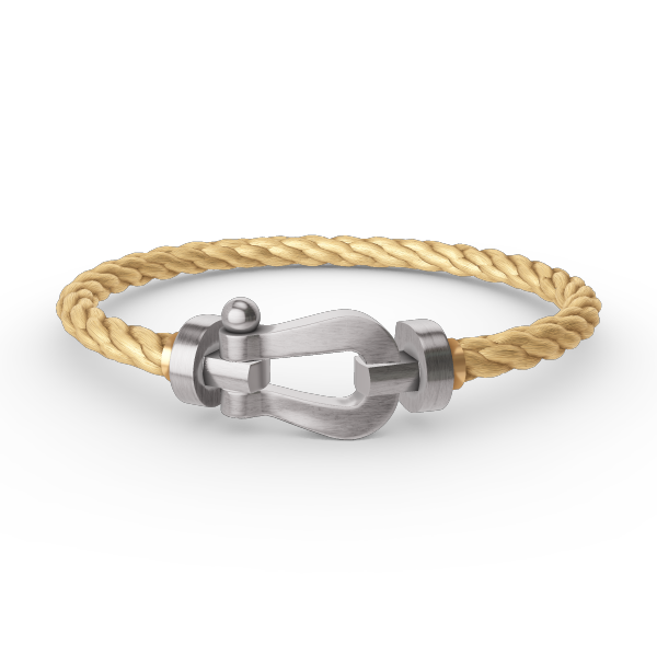 [Novalux]FORCE LARGE HORSESHOE BRACELET - WHITE GOLD