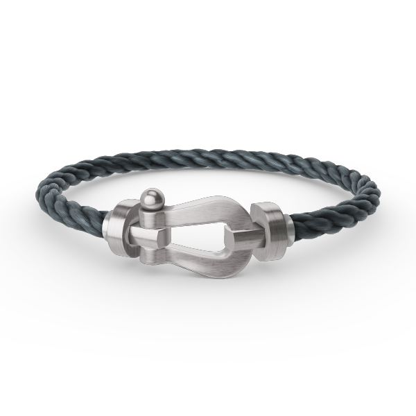 [Novalux]FORCE LARGE HORSESHOE BRACELET - WHITE GOLD