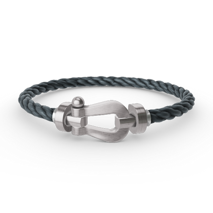 [Novalux]FORCE LARGE HORSESHOE BRACELET - WHITE GOLD