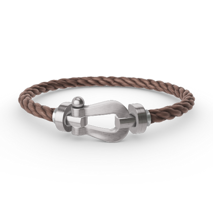 [Novalux]FORCE LARGE HORSESHOE BRACELET - WHITE GOLD