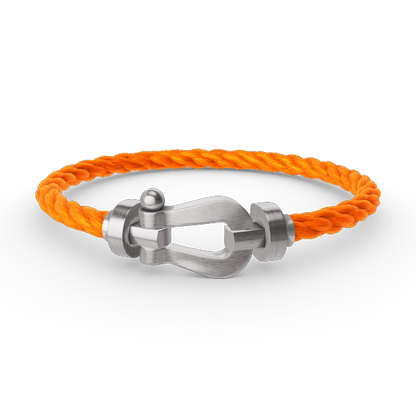 [Novalux]FORCE LARGE HORSESHOE BRACELET - WHITE GOLD