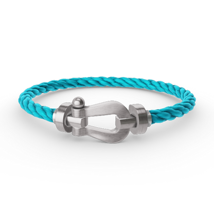 [Novalux]FORCE LARGE HORSESHOE BRACELET - WHITE GOLD